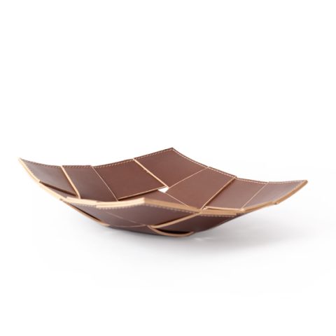 vaciabolsillos marron piel