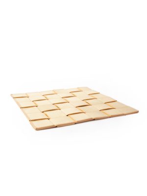 centro mesa dorado piel